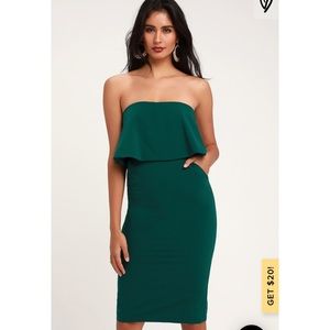 Emerald green cocktail dress